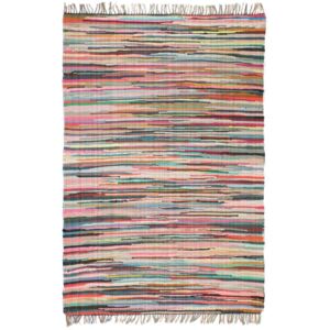 Ručně tkaný koberec Chindi bavlna - vícebarevný | 80x160 cm