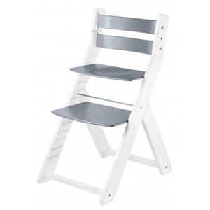 Rostoucí židle WOOD PARTNER SANDY bílá s ergonomicky tvarovaným sedákem