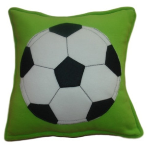 Polštář Fotbalový míč, barva Zelená