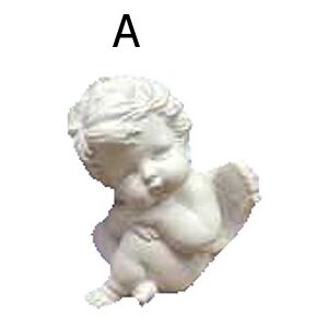 Andělíček sedící zasněný pravou ruku pod hlavou 12 x 11,5 x 16 cm