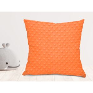 Dětský povlak na polštář Minky 3D puntíky MKP-022 Oranžový 30 x 50 cm