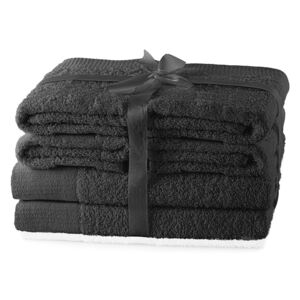 Set ručníků AmeliaHome Amary tmavě šedé