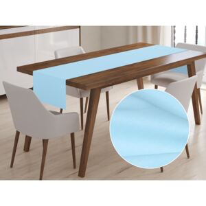 Bavlněný běhoun na stůl Moni MO-008 Ledový modrý 20x140 cm