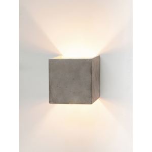 Nástěnné svítidlo GANTLights, světlý beton + zlatý vnitřek