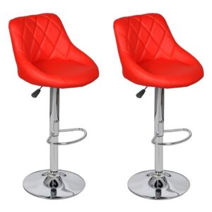 Barové židle Raya 2 ks | červená