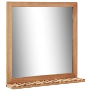 Koupelnové zrcadlo Hardin - masivní ořechové dřevo | 60x12x62 cm