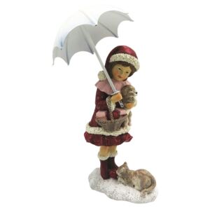 Clayre & Eef - Decoration child with umbrella 9*6*16 cm 6PR2769