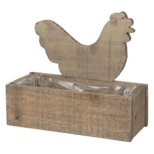 Clayre & Eef - Wooden chest chicken 30*13*24 cm 6H1862