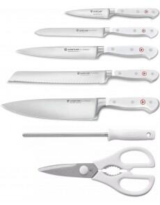Wüsthof Blok na nože s 6 noži Classic White s nožem na chléb 1090270601