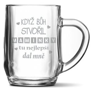 Půllitr SABLIO - Když Bůh stvořil maminky 0,5