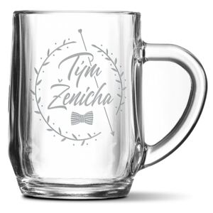 Půllitr SABLIO - Tým ženicha motýlek 0,5