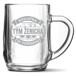 Půllitr SABLIO - Rozlučka se svobodou tým ženicha 0,5