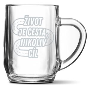 Půllitr SABLIO - Život je cesta, nikoliv cíl 0,5