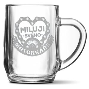 Půllitr SABLIO - Miluji svého motorkáře 0,5