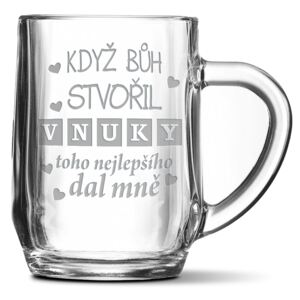 Půllitr SABLIO - Když Bůh stvořil vnuky 0,5