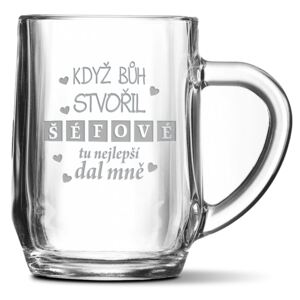 Půllitr SABLIO - Když Bůh stvořil šéfové 0,5