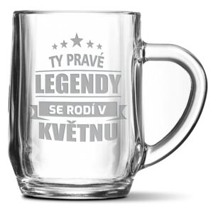 Půllitr SABLIO - Ty pravé legendy se rodí v květnu 0,5
