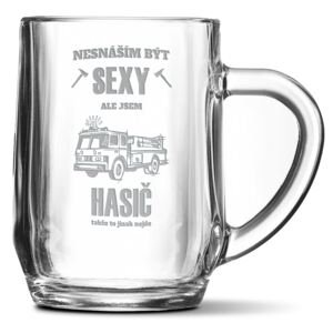 Půllitr SABLIO - Nesnáším být sexy, ale jsem hasič 0,5