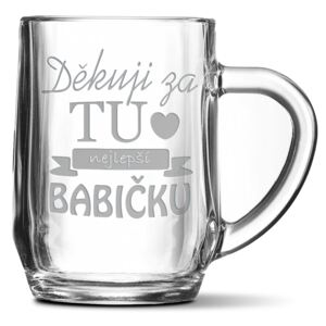 Půllitr SABLIO - Děkuji za tu nejlepší babičku 0,5