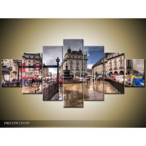Obraz londýnského náměstí s kašnou (F002329F210100)