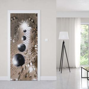 GLIX Fototapeta na dveře - 3D Puzzle Tunnel Modern Design | 91x211 cm
