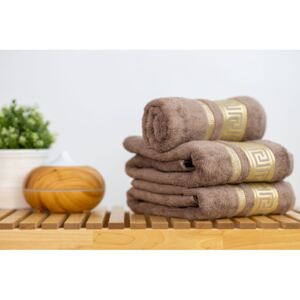 Bambusový ručník a osuška ROME - Světle hnědá