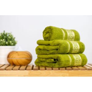 Bambusový ručník a osuška ROME - Zelená - Ručník 50x100 cm