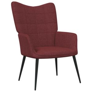 Relaxační židle 62 x 68,5 x 96 cm vínová textil