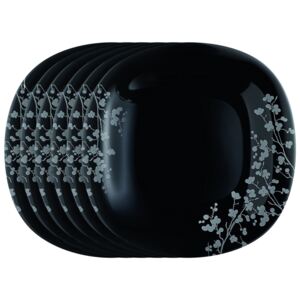 Luminarc Sada mělkých talířů Ombrelle 27 cm, 6 ks, černá