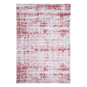 Červeno-šedý koberec Floorita Abstract, 80 x 150 cm