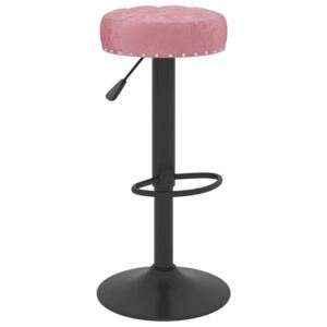Barová židle růžová samet