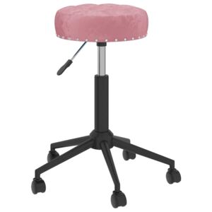 Otočná kancelářská židle růžová samet