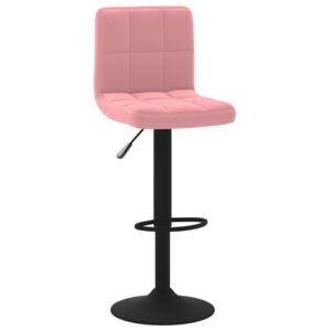 Barová židle růžová samet