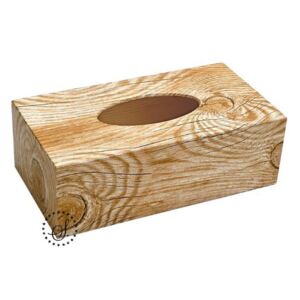 Box na kapesníky - imitace dřeva