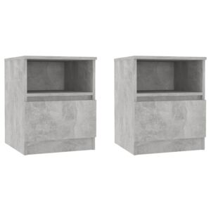 Noční stolky 2 ks betonově šedé 40 x 40 x 50 cm dřevotříska