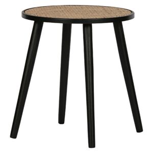 MUZZA Odkládací stolek ditmer ø 39 x 44 cm černý, přírodní
