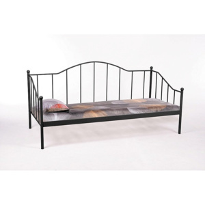Kovová postel REVO + rošt, 90x200, černá