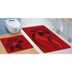 Bellatex Koupelnová SADA ULTRA 60x100+60x50cm- Kytka červená