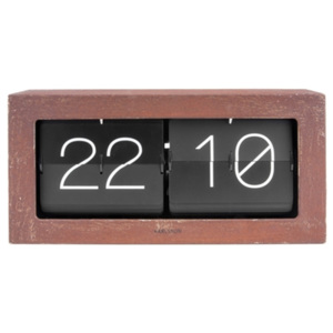 Nástěnné i stolní překlápěcí hodiny - Karlsson XL Boxed Flip Rusted, 37x17,5 cm