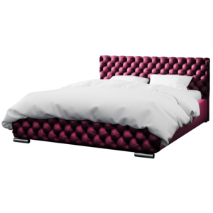 Čalouněná postel RAFO + matrace DE LUX, 180x200, gloss velvet 1213