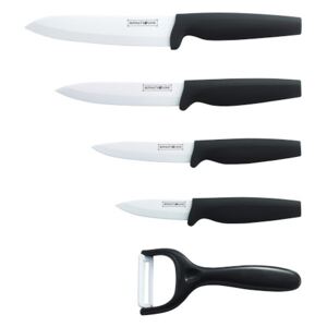 Sada 4 keramických nožů + škrabka Royalty Line RL-C4B - černá | keramické nože | keramický nůž