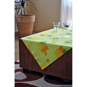 Irisette Ubrus teflon tisk 5634-2 100% polyester oranžová zelená květiny Ø 30