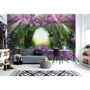 Fototapeta - Enchanted Forest Flowers Vliesová tapeta - 250x104 cm