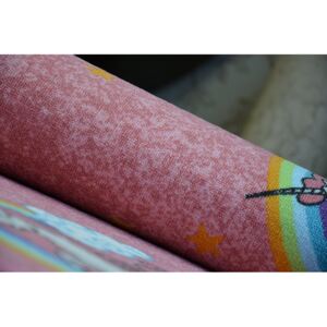 Metrážový koberec UNICORN růžový Jednorožec - 200 cm