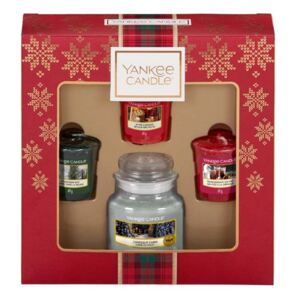 Yankee Candle - vánoční dárková sada Alpine Christmas, 3 ks votivní svíčka + malá svíčka Classic