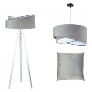 Timberlight Sada svítidel Awena + dekorační polštář světle šedý 40 x 40 cm