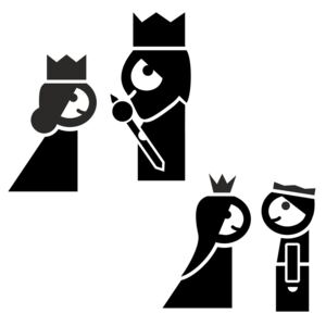 Královská rodina - samolepka na zeď