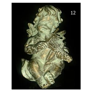 Andělíček 10 cm antik zlatý design č. 12
