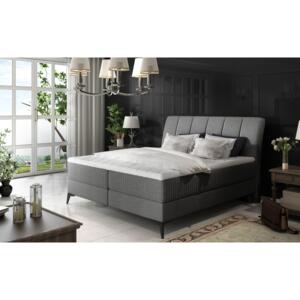 Elegantní box spring postel Andalusie 180x200, šedá