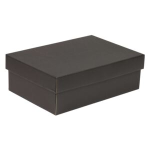 Dárková krabice s víkem 300x200x100/40 mm, černá